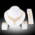 Four-piece bridal jewellery set for women in exaggerated European and American style for weddings