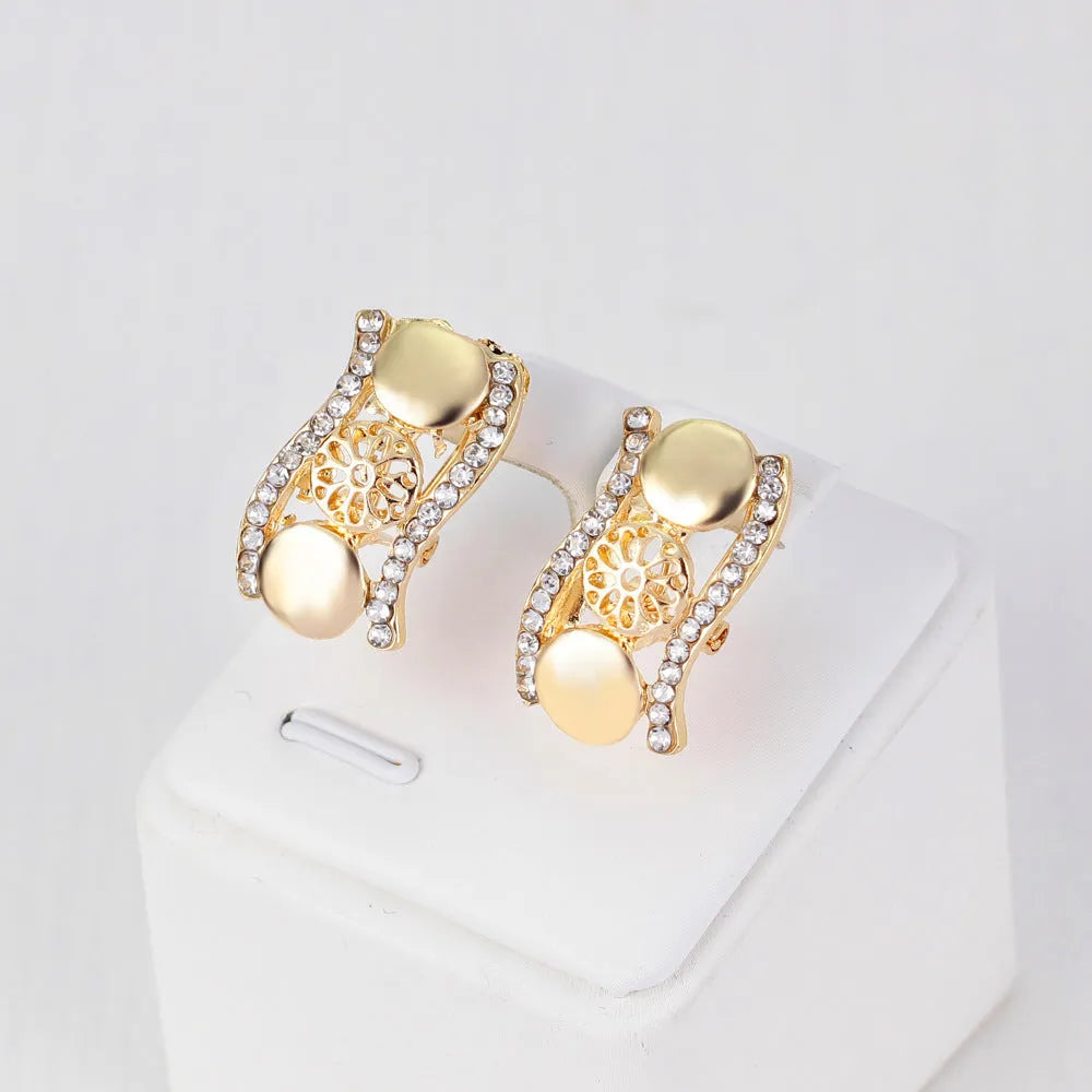 Four-piece bridal jewellery set for women in exaggerated European and American style for weddings