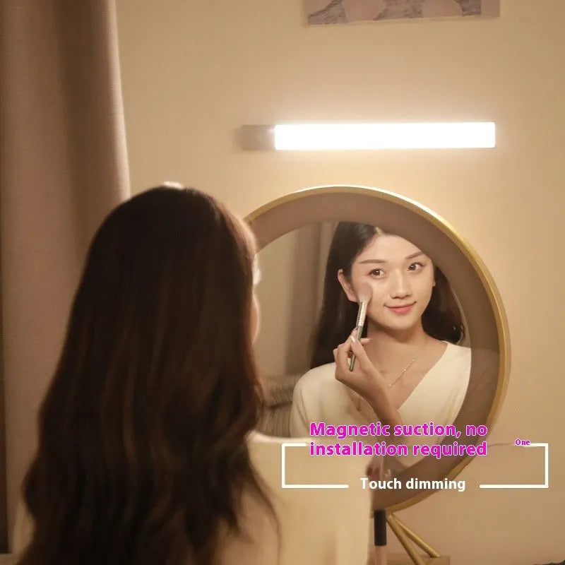 Ultra-thin LED mirror headlight 300x40x10mm with USB charging cable and three colour temperature settings