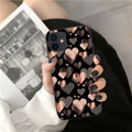 Heart print TPU phone case for iPhone 11 to 15 series, back cover style, colour option 2113Heart1