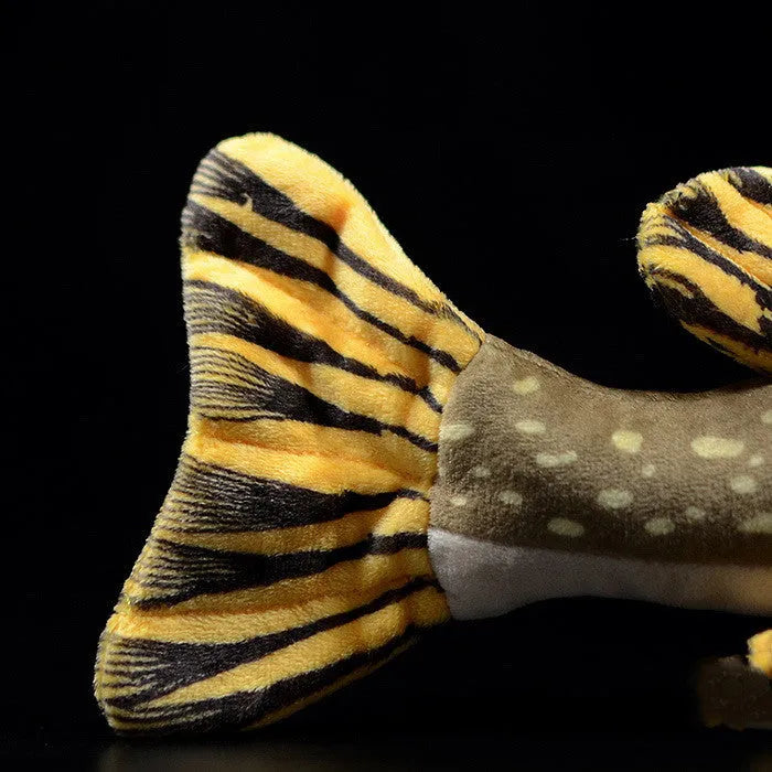 Cute pike doll plush toy in picture colour, 45cm long with soft crystal material and rubber particles