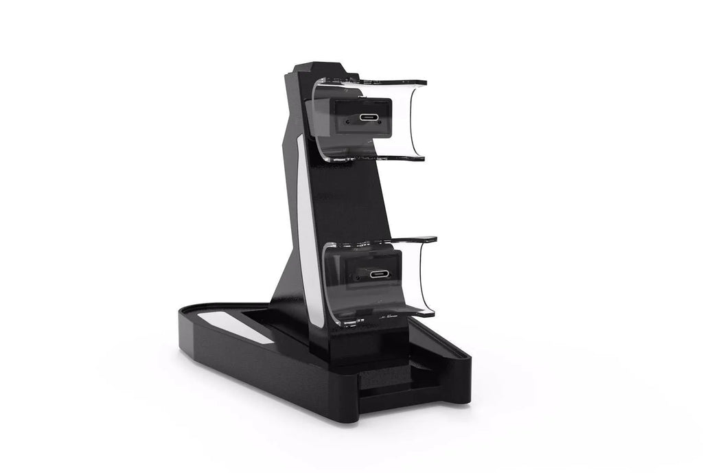 PS5 Handle Charger with turn light for PlayStation 5 controller in black ABS plastic