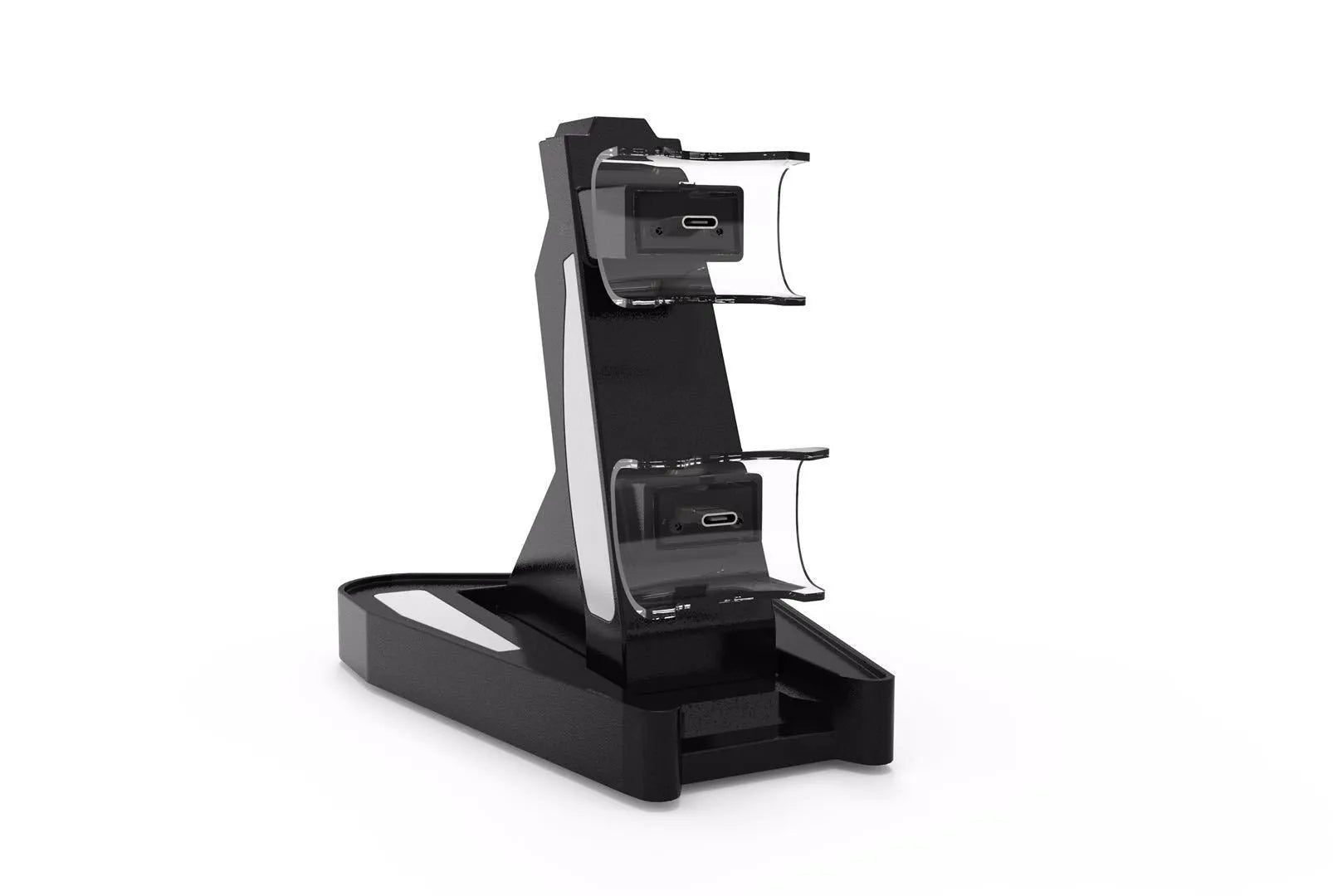 PS5 Handle Charger with turn light for PlayStation 5 controller in black ABS plastic