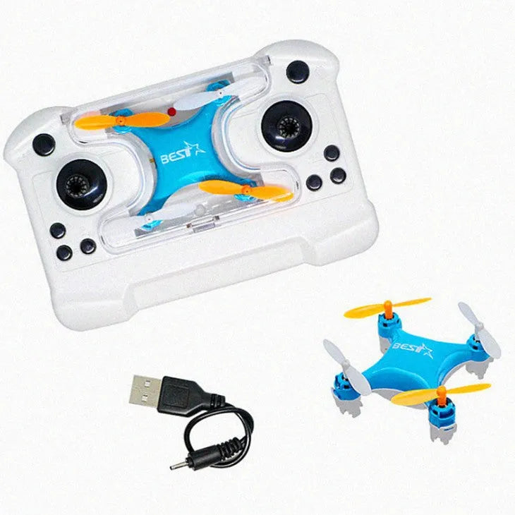 Home Portable Puzzle Mini Quadcopter Drone Toy in black with barometric altitude hold