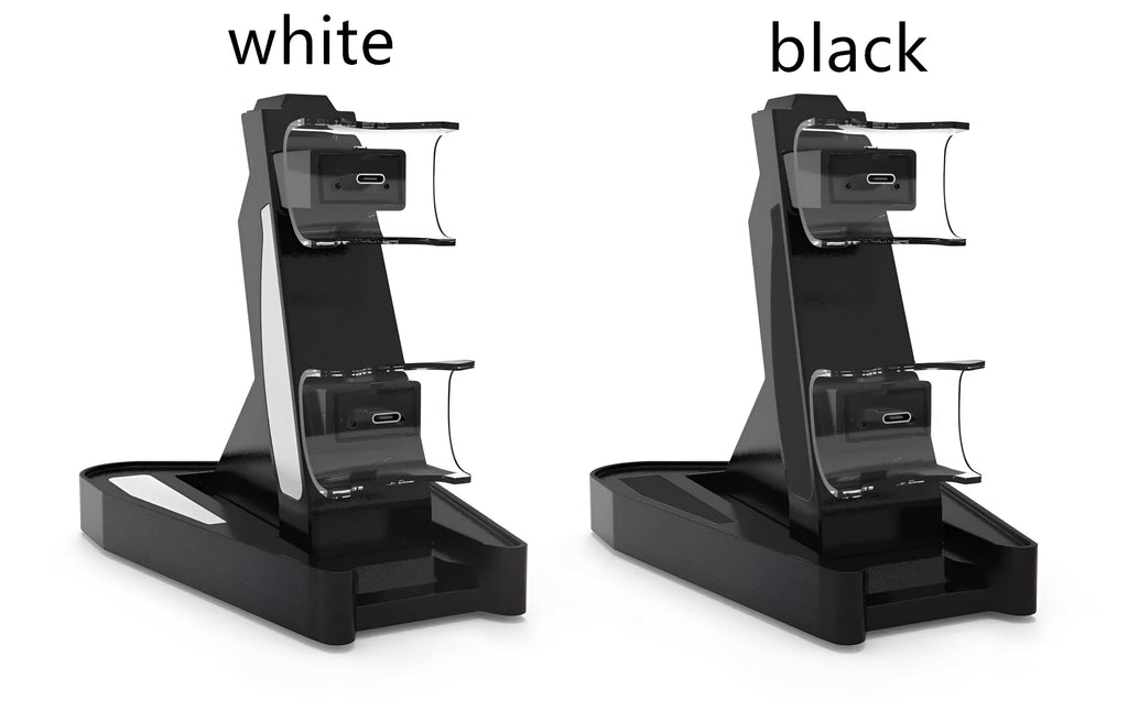 PS5 Handle Charger with turn light for PlayStation 5 controller in black ABS plastic