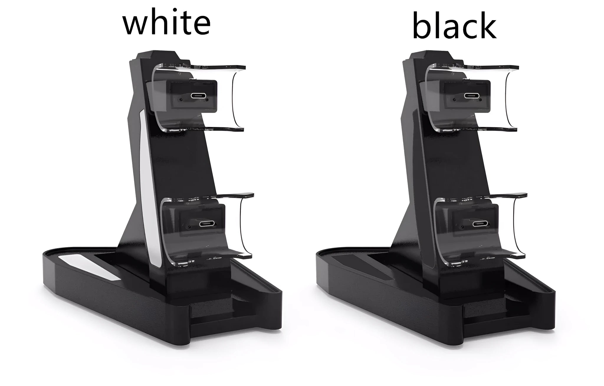 PS5 Handle Charger with turn light for PlayStation 5 controller in black ABS plastic