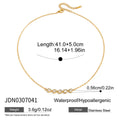 Love zircon stainless steel necklace for women with electroplated finish in three colour options