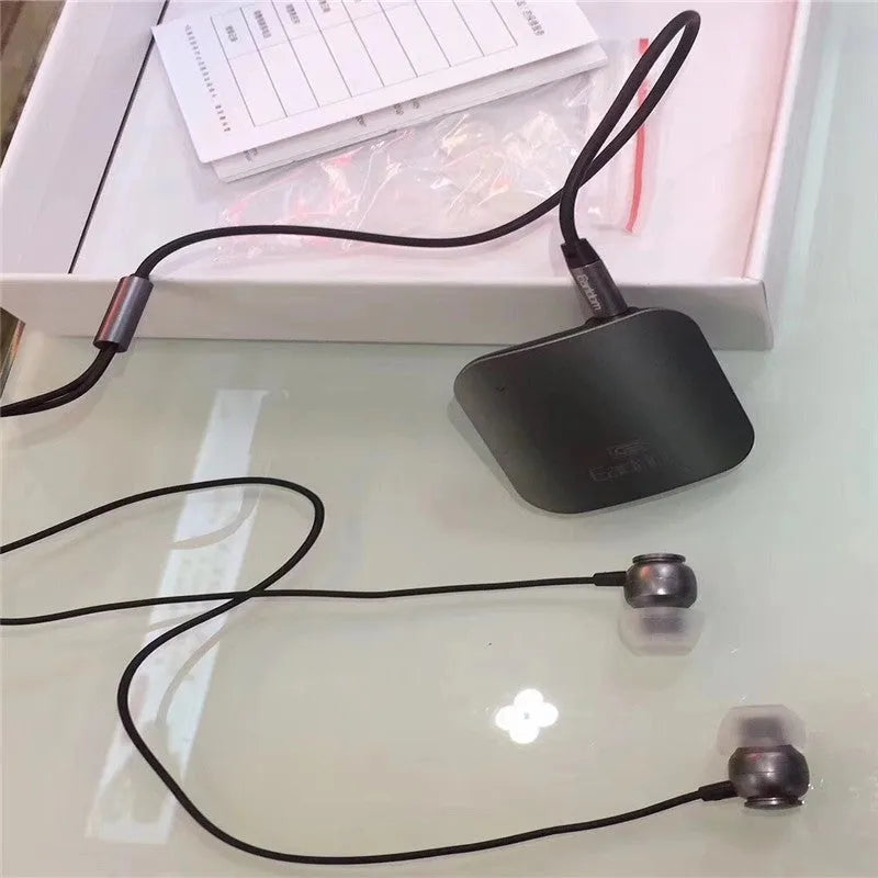 Bluetooth lavalier headset with wireless connectivity and voice control functionality in multiple colour options