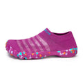 Women's camouflage Flyknit water shoes with rubber sole and lace-up front in four colour options.