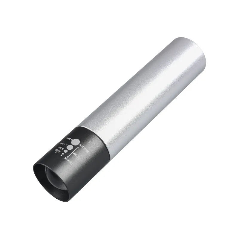 Black or silver aluminium red light therapy mosquito repellent lamp with charging cable