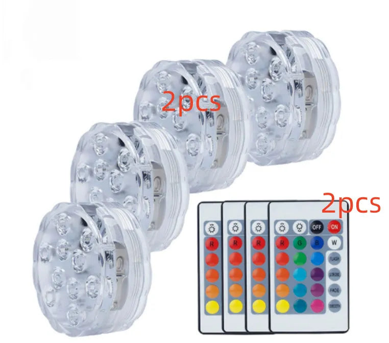 13 LED submersible underwater light with suction cup for pool fountain garden bathroom IP68 waterproof