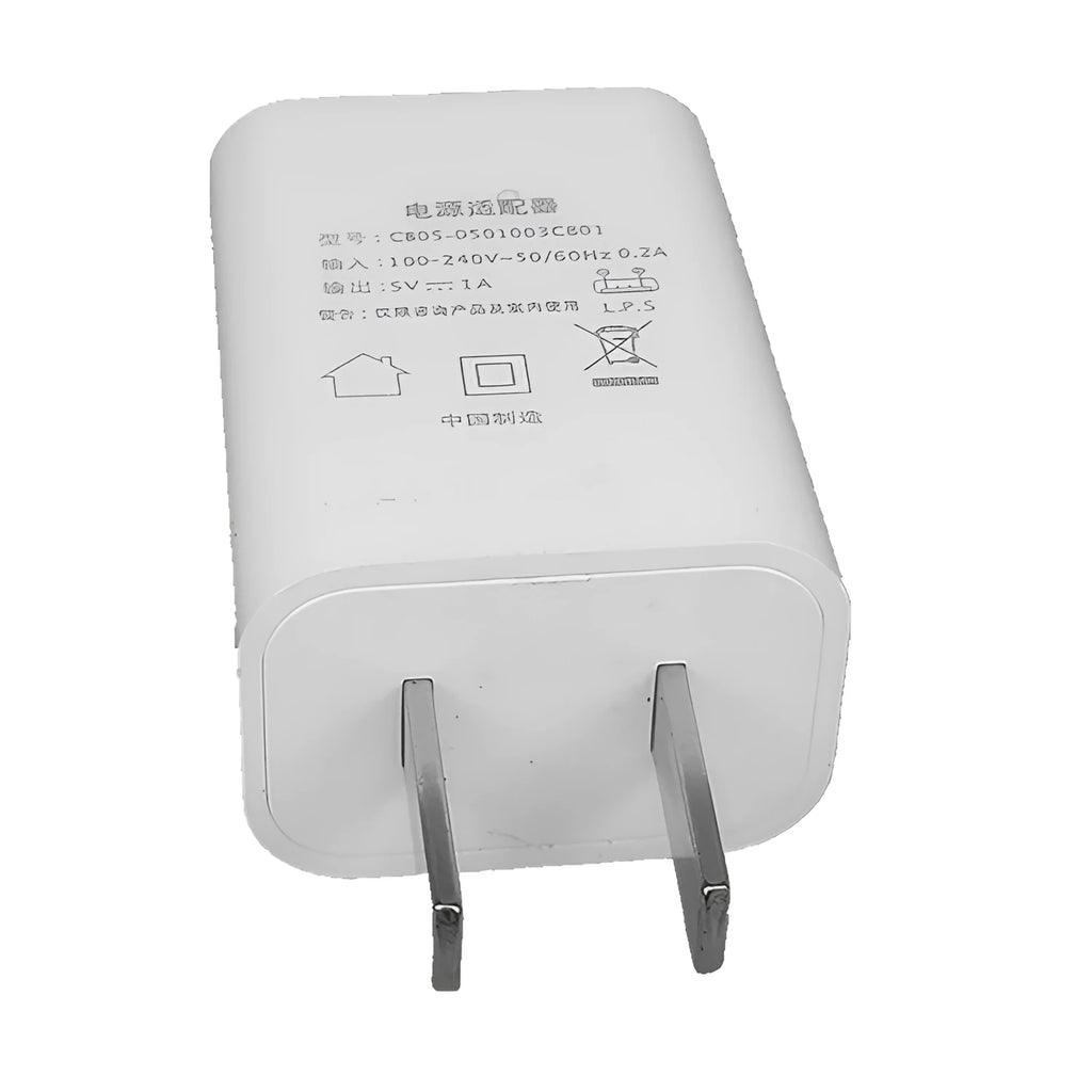Standard thin 5V 1A USB power adapter with universal voltage input