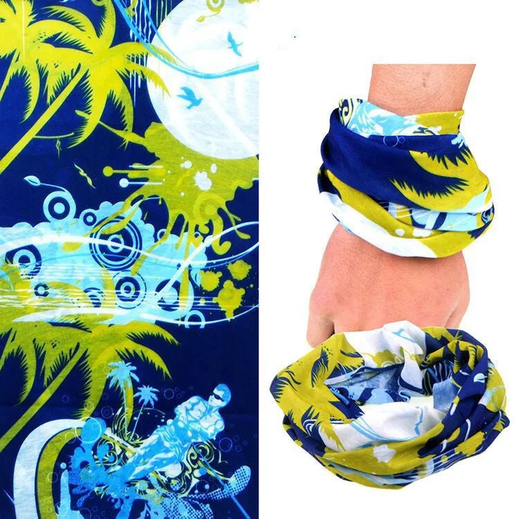 Polyester bandana cycling mask neck cover in 49x24cm size with multi-pattern design for outdoor sports