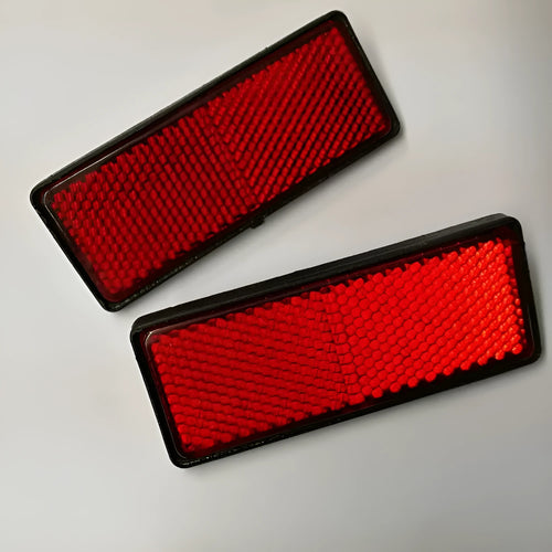 pack of two reflective sheets for electric vehicle mudboard decoration in red and yellow