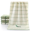 Pure cotton embroidered face washing towel 34x74 cm in green