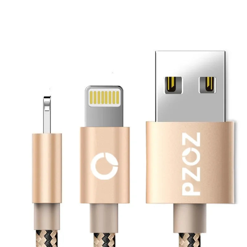 MFI certified Apple Lightning charging cable in grey and silver colour options with 1 metre length