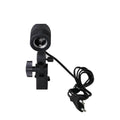 Black photographic single lamp holder with E27 port and rear switch