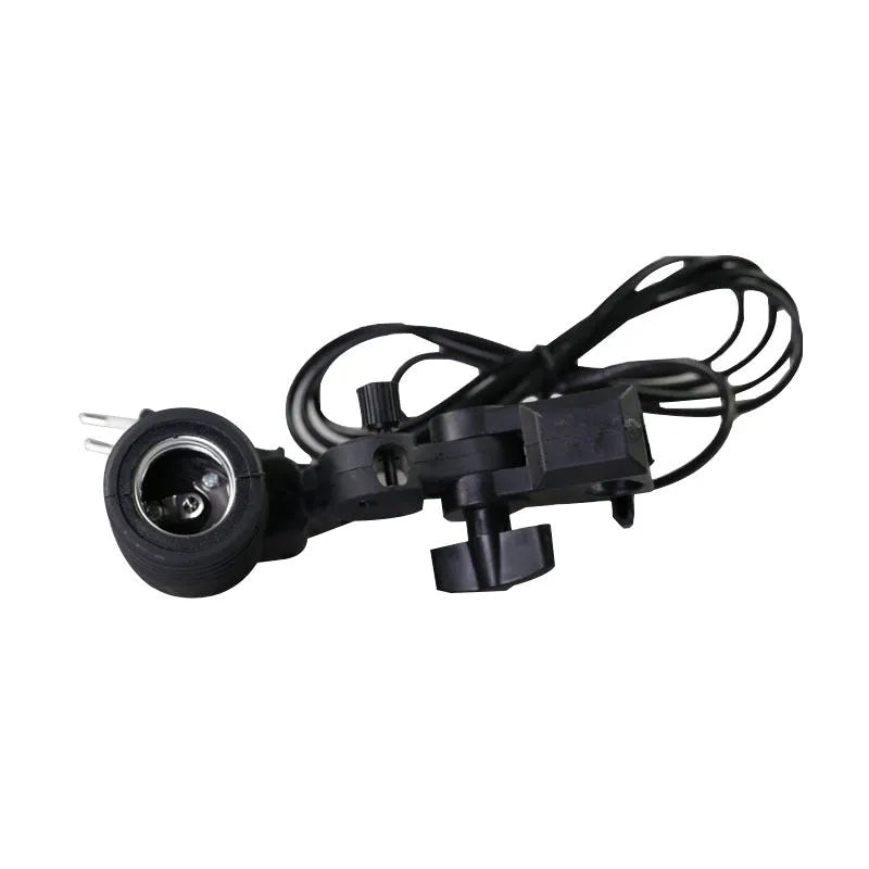 Black photographic single lamp holder with E27 port and rear switch
