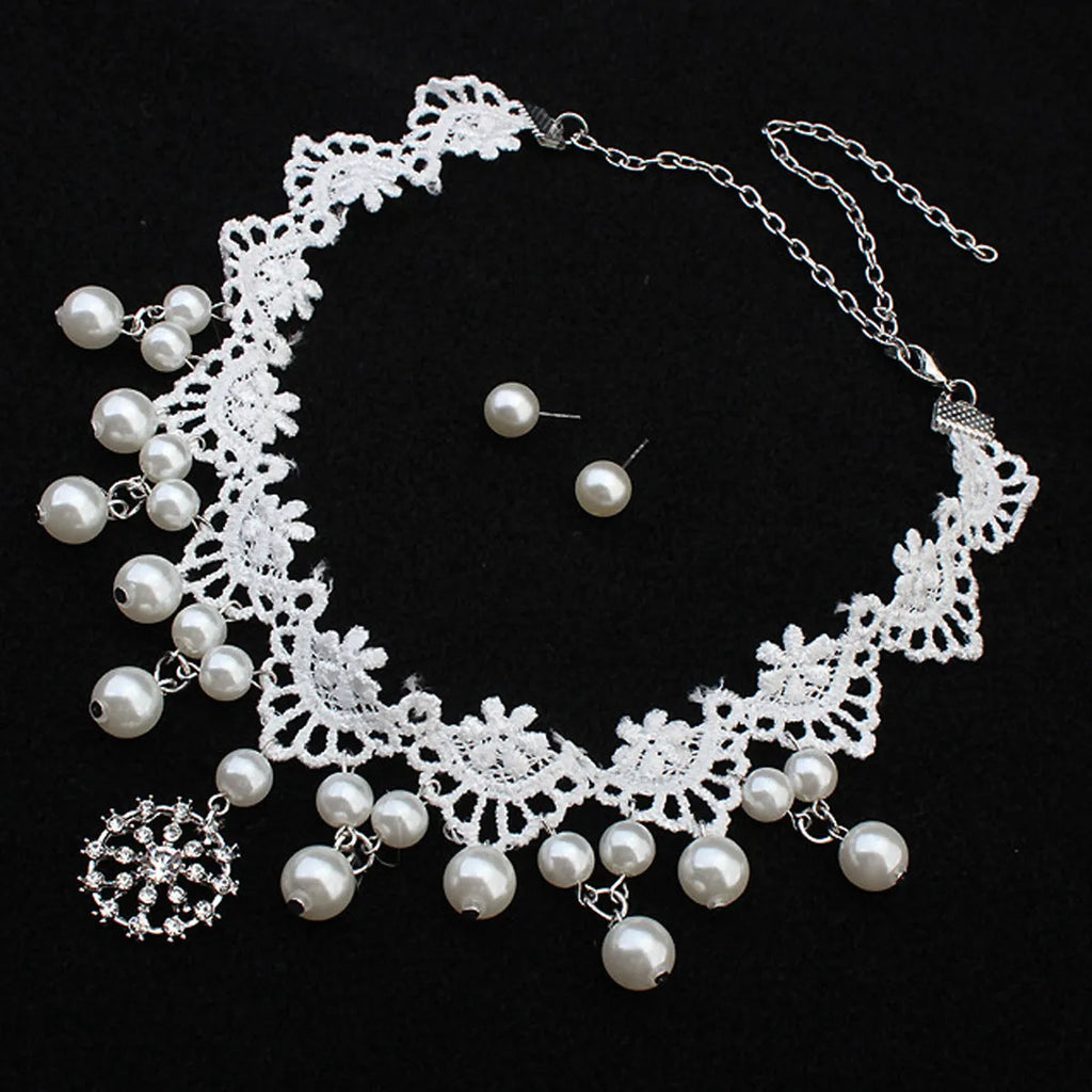 European pearl necklace set for bride wedding accessories high-end cost-effective package