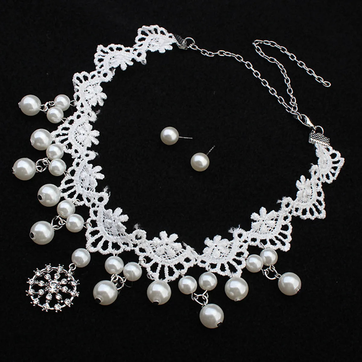 European pearl necklace set for bride wedding accessories high-end cost-effective package