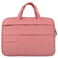 Nylon laptop briefcase with zipper closure, available in multiple colours, fits 11-15.6 inch laptops