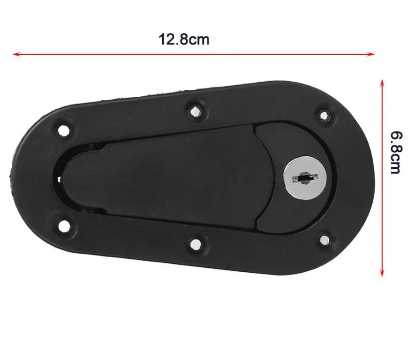 Pair of racing car front cover locks ABS plastic aluminium alloy black colour with lock