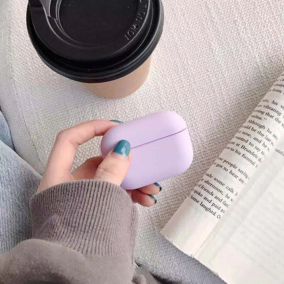 AirPods Pro plastic protective case showing multiple colour options