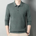 Winter wool lapel coat for men in camel colour, long sleeves, simple style, thickening fabric