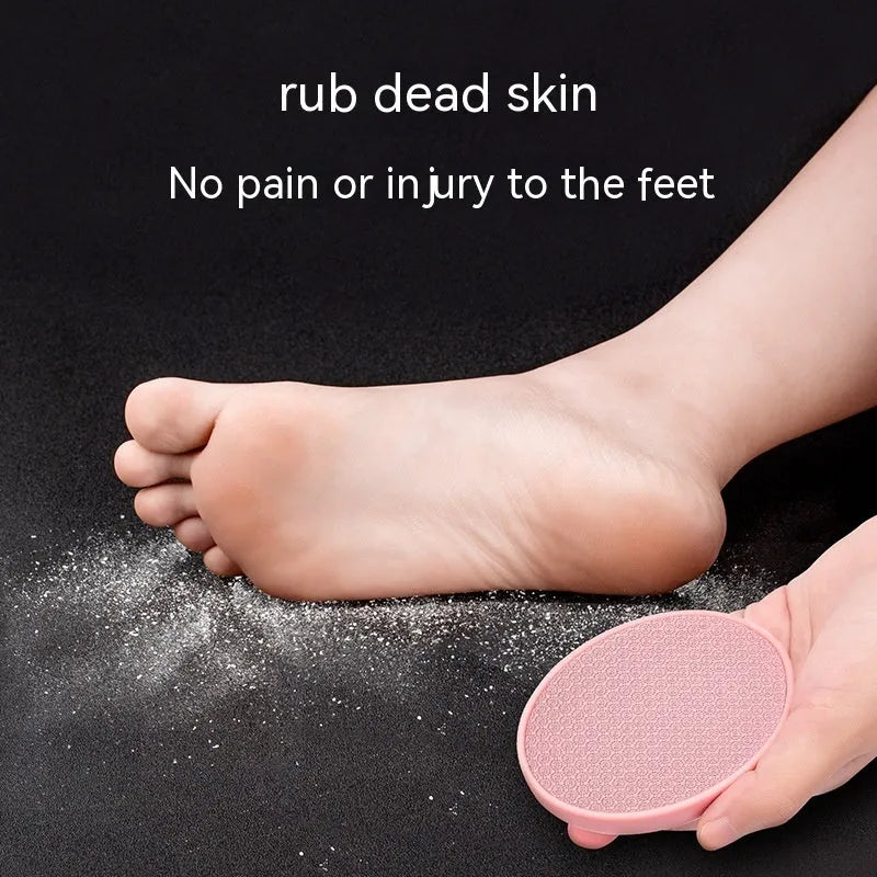 Nano foot grinder with rose quartz glass surface in pink ABS body for callus removal