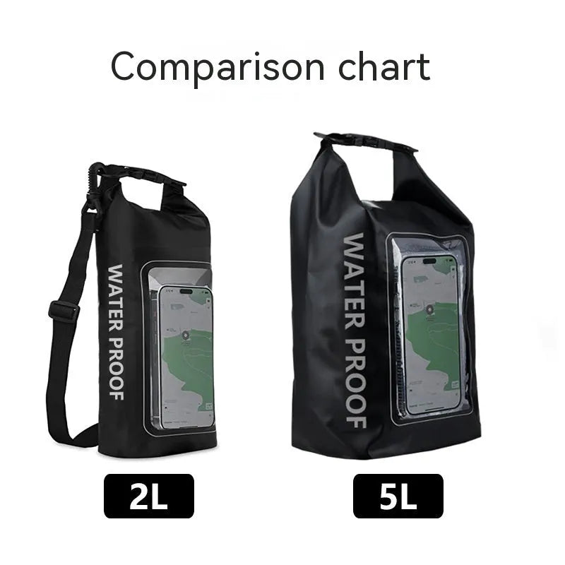 Waterproof crossbody phone bag in multiple colours with 2L and 5L capacity options