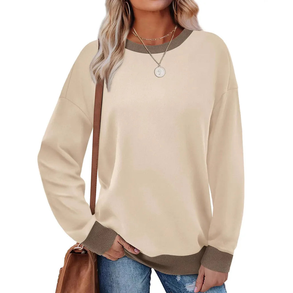 Loose-fit striped long-sleeved top for women in seven colour options.