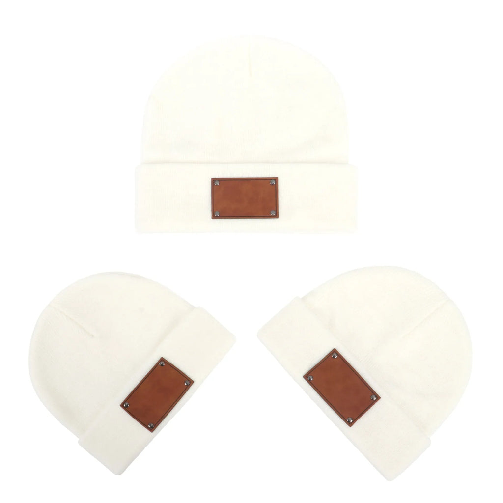 Knitted warm pullover hat in acrylic fibre with dome top and no brim, available in six colours and sizes S, M, L.