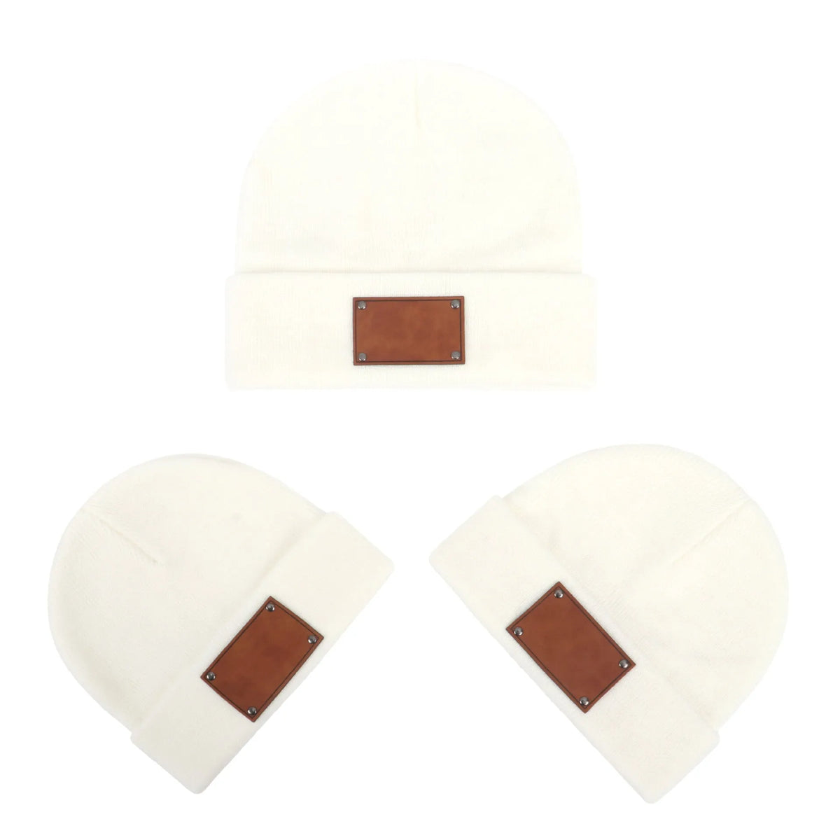 Knitted warm pullover hat in acrylic fibre with dome top and no brim, available in six colours and sizes S, M, L.