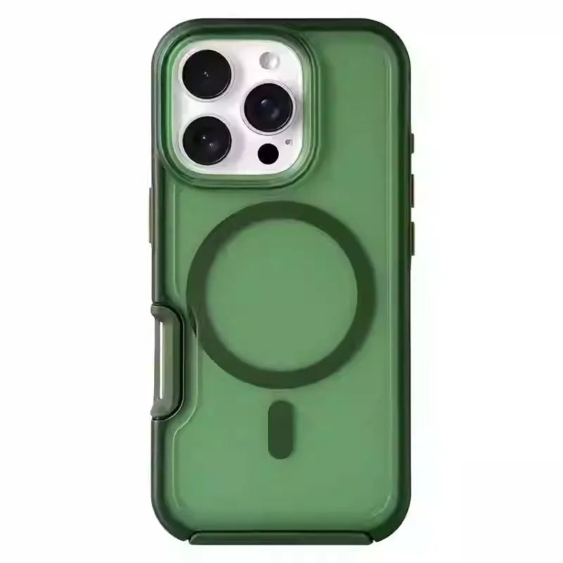 Matte frosted anti-fall magnetic phone case for Apple iPhone, available in multiple colours