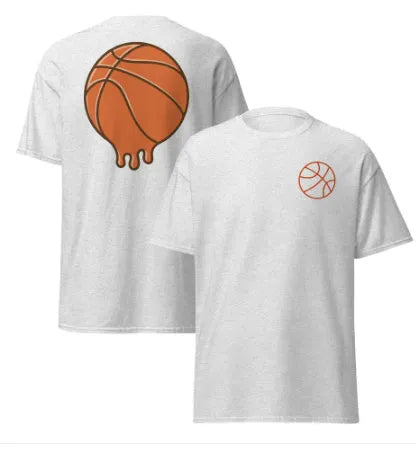 Men's maroon short-sleeve T-shirt with a white ball pattern on the chest.
