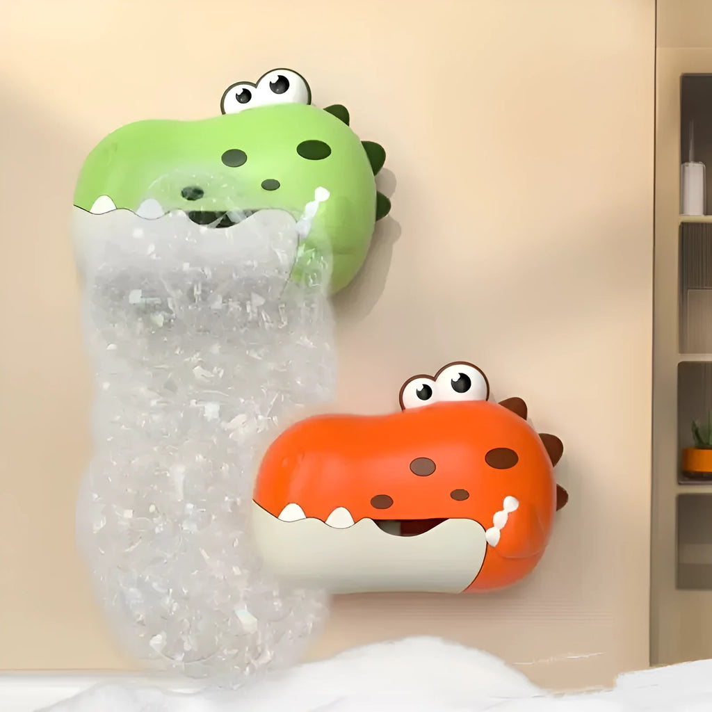 Dinosaur bubble machine plastic toy 21 x 15 x 8.5 cm green colour water powered