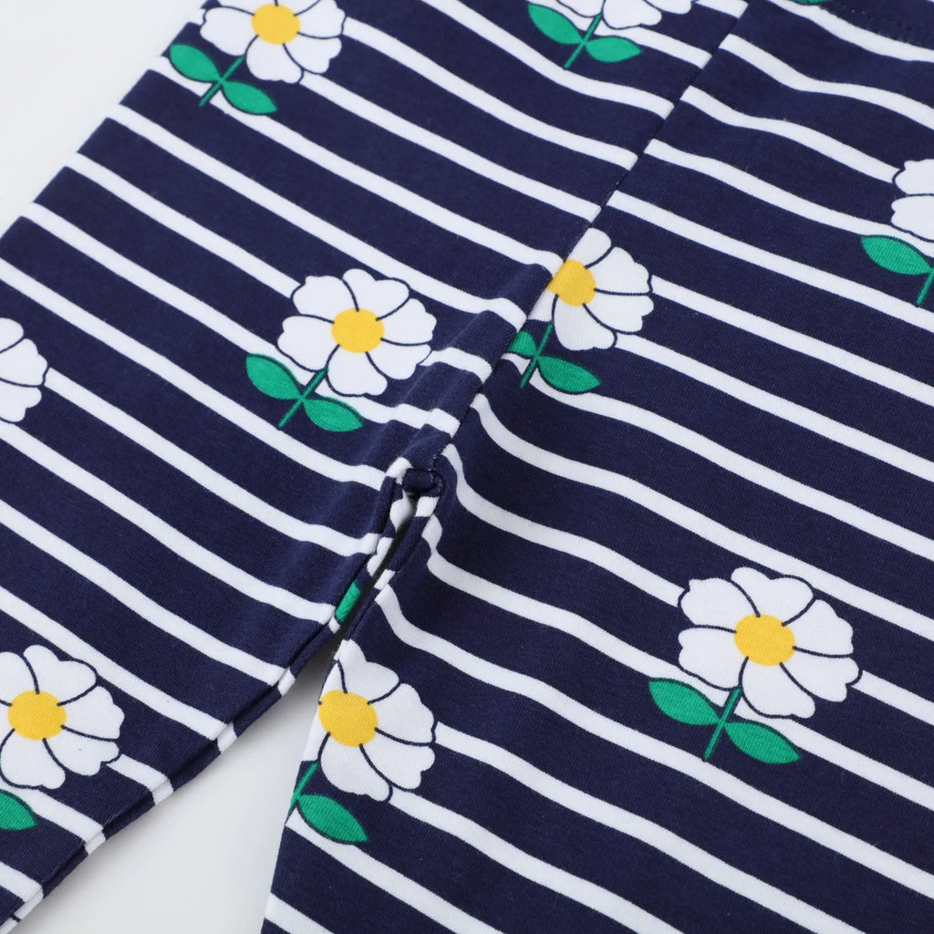 Girls' slim cotton leggings, neutral unisex design, sizes 2T-7T for ages 3-8, 96% cotton, all-season.
