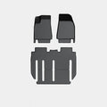 Tesla Model X waterproof TPE rubber car foot mats with left and right rudder pedal design