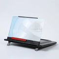 12-inch pull-out mobile phone screen amplifier with bracket in black or white colour options