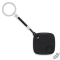 Black Bluetooth anti loss device with lanyard on a white background