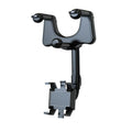 Rotating rearview mirror navigation bracket for car GPS smartphone dash cam holder black clip