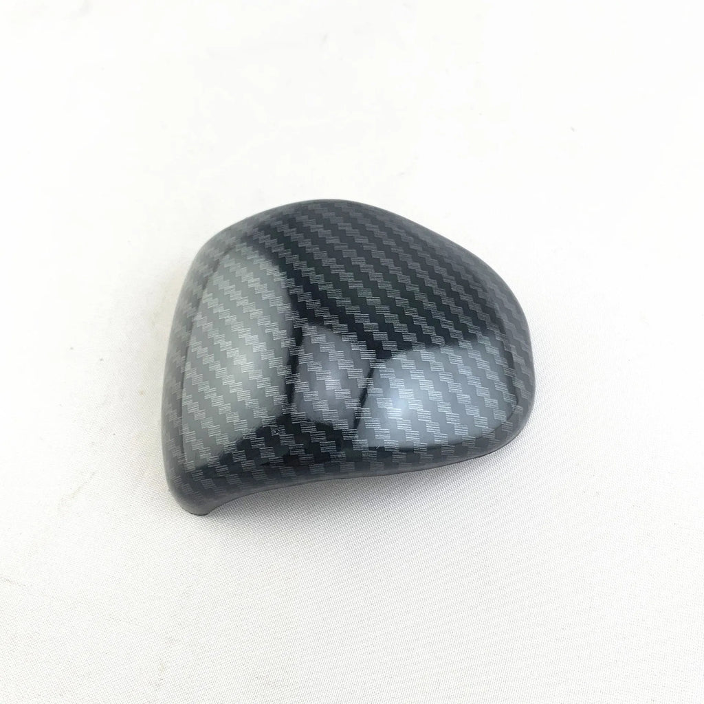 Black carbon fibre pattern gear shift cover for car dashboard and centre console