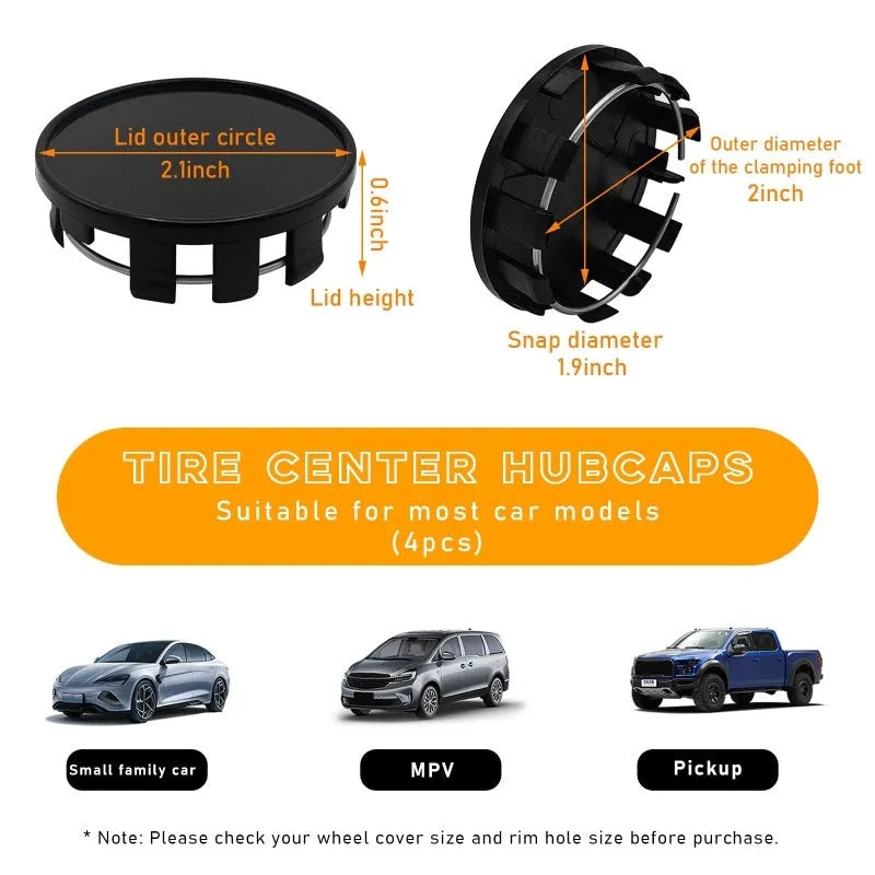 54mm plastic wheel hub cap for Japanese vehicles in black or silver colour options