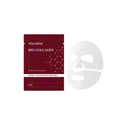 Collagen moisturizing face mask single sheet in packaging with ingredient list