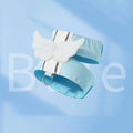 Adjustable cat harness and leash set with angel wings design, breathable air mesh, blue or green, sizes S to XL
