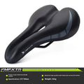 Bicycle seat cushion with hollow design measuring 270mm by 180mm in PU leather
