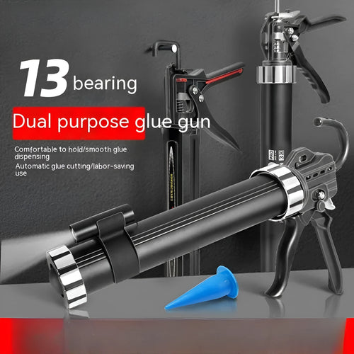 13 bearing automatic adhesive breaking glass glue gun in aluminium alloy construction