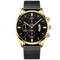 Men's stainless steel mesh band quartz watch in a choice of twenty colours with a 4.2cm case.