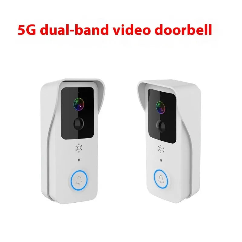 Smart home waterproof HD visual doorbell intercom unit in black or white.
