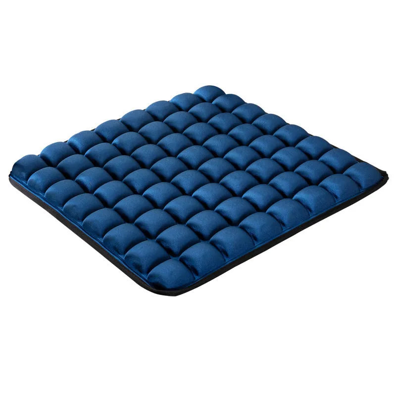 5D non-inflatable car seat cushion with foam filler and spandex cover, 45x45cm, in black or grey
